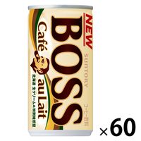 【缶コーヒー】サントリー BOSS（ボス） カフェオレ 185g 1セット（60缶）