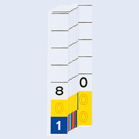 リヒトラブ　カラーナンバー見出紙（ターミナルデジット3桁）「801」～「000」　HK784-8　1箱（200枚入）