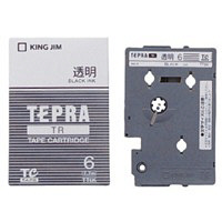 テプラ TEPRA TRテープ 幅6mm 透明ラベル(文字) TT6K 1個 キングジム（取寄品）