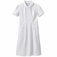 ナガイレーベン エレガントワンピース ナースワンピース 医療白衣 半袖 ホワイト L CA-1797（取寄品）