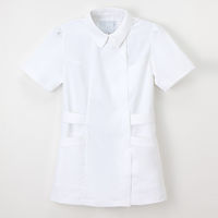 ナガイレーベン 女子チュ二ック ナースジャケット 医療白衣 半袖 ホワイト S FE-4512（取寄品）