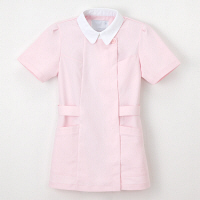 ナガイレーベン 女子チュ二ック ナースジャケット 医療白衣 半袖 ピンク S FE-4512（取寄品）
