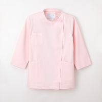 ナガイレーベン 女子横掛8分袖 （ケーシージャケット） 医療白衣 ピンク M KES-5171（取寄品）