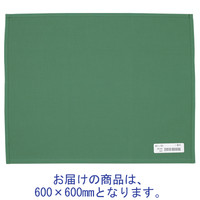 ナガイレーベン 一重四角巾 綿布 穴なし 600×600mm グリーン AD-90100（取寄品）