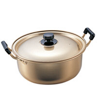 しゅう酸 実用鍋 24cm ガス火専用 AZT04024 アカオアルミ（取寄品）