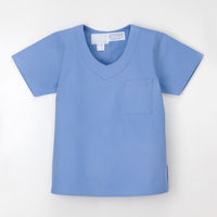 ナガイレーベン 男子上衣 （スクラブ） 医療白衣 半袖 ブルー BL AD-316（取寄品）