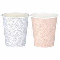 サンナップ　デザインカップフラワー　150ml（5オンス）　2色アソート1パック（100個入）