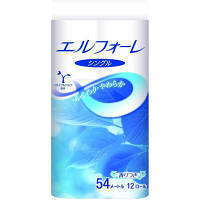【数量限定】トイレットペーパー【12ロール×8パック】【古紙配合】【シングル】【54m】エルフォーレ　トイレットティシュー　1箱（8パック入）　大王製紙