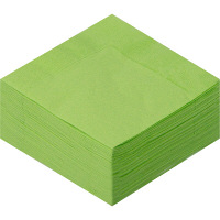 溝端紙工印刷　カラーナプキン　4つ折り　2PLY　グリーンティー　1セット（200枚：50枚入×4袋）  オリジナル