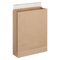 「現場のチカラ」 スーパーバッグ 宅配袋（紙製） 茶 大サイズ 封かんシール付 1セット（200枚：100枚×2）  オリジナル