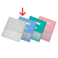 リヒトラブ  カードインデックス（カーデックス）　A3（A4縦2面）ブルー ポケット数/16枚 HC114C-2 1冊
