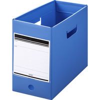 ボックスファイル組み立て式　A4ヨコワイド　5冊　PP製　ブルー　セリオ