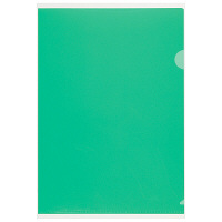 プラス 高透明カラークリアホルダー A4 グリーン 緑 1箱(600枚) ファイル 80162