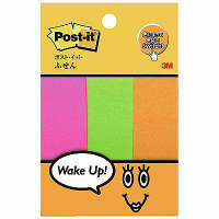 スリーエム　ノート/ふせん/見出し　フレンドリーシリーズ　ワインレッド　75×25mm　ウェークアップ　1パック（50枚×3冊）　（取寄品）