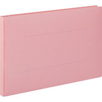 アスクル　背幅伸縮ファイル（紙製）　A4ヨコ　ピンク　10冊  オリジナル