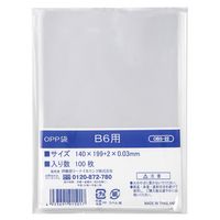 伊藤忠リーテイルリンク OPP袋（テープなし） B6 透明袋 1セット（500枚：100枚入×5袋）