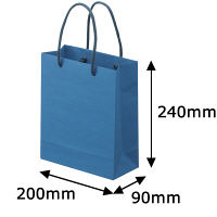 ナチュラルカラー手提袋　丸紐　藍色　SS　1セット（25枚：5枚入×5袋）　スーパーバッグ  オリジナル