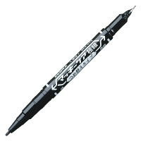 ハイマッキー 太字/細字 赤 10本 油性ペン MO-150-MC-R ゼブラ - アスクル