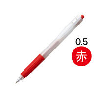 アスクル ノック式ゲルインクボールペン 0.5mm 赤 10本 AJJ15-R