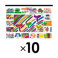 アスクル　フリーパッドノート（B4らくがき帳　40枚）　にじいろ　1パック（10冊入）