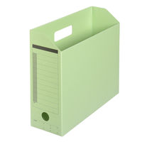 プラス　ボックスファイル　A4ヨコ　グリーン　1セット（5冊：1冊×5）
