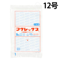 フクレックス ポリ袋（規格袋） ひも付き HDPE・半透明 0.008mm厚 12号 230mm×340mm 1セット（2000枚：200枚×10袋）