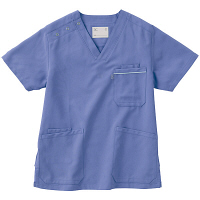 ミズノ ユナイト スクラブ（男女兼用） ブルー 4L MZ0018 医療白衣 1枚（取寄品）