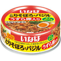 いなば　とりそぼろとバジルうずら卵入り　1缶（125g）