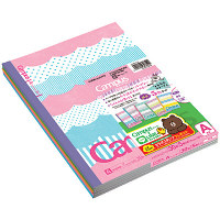 【アウトレット】LINEスタンプ付き！キャンパスノート　なみなみコラージュ　A罫　1パック（5冊入）
