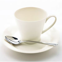 三宝産業 UK18-8トライアングルシリーズ コーヒーカップ＆ソーサー 1個