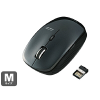 エレコム 無線（ワイヤレス）マウス M-BL21DBSシリーズ ブラック ブルーLED式/5ボタン/静音タイプ M-BL21DBSBK