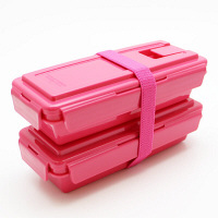 【アウトレット】SLランチボックス2段（ベルト付）　ピンク　B-535　P　1個