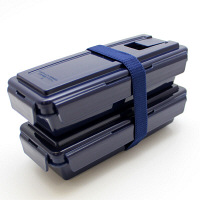 【アウトレット】SLランチボックス2段（ベルト付）　ネイビー　B-535　NV　1個