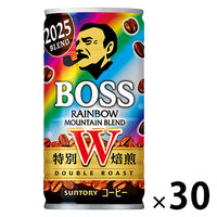 【缶コーヒー】サントリー BOSS（ボス）レインボーマウンテンブレンド 185g 1箱（30缶入）
