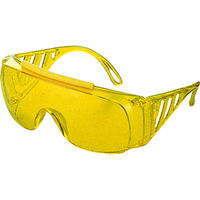 トラスコ中山 TRUSCO 保護メガネ・ゴーグル メガネ併用 一眼型サイド付セーフティグラス イエロー GS33-Y 1個