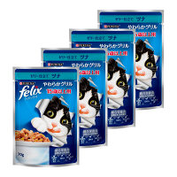 フィリックス やわらかグリル 15歳以上用 ゼリー仕立て ツナ 70g 4袋 ネスレ日本 キャットフード ウェット パウチ