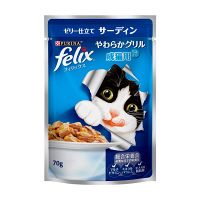 フィリックス やわらかグリル 成猫用 パウチ ゼリー仕立て サーディン 70g 12袋 キャットフード ウェット パウチ