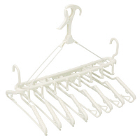 HOS　ベランダ用　8連ハンガー　ホワイト　ハンガー8本掛
