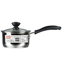 ステンレス片手鍋14cm ガラス蓋付 ベストコレリーフ