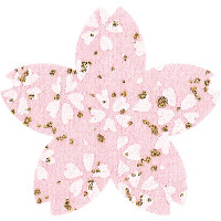 【アウトレット】呉竹　本格和紙の友禅シールさくら1　1セット（30枚：15枚入×2）