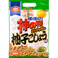 【ご当地柿の種】亀田製菓　九州限定　亀田の柿の種　柚子こしょう味　120g　1袋