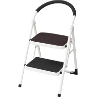 YAMAZEN(山善) 踏台 スチール メッシュステップチェア 茶 2段 81cm YSC-2M(DBR) 1台