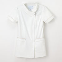 ナガイレーベン 女子上衣 ナースジャケット 医療白衣 半袖 オフホワイト LL LH-6222（取寄品）
