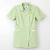 ナガイレーベン 女子上衣 ナースジャケット 医療白衣 半袖 グリーン EL LX-4012（取寄品）