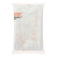 アスクル 乳白半透明ゴミ袋 低密度再生原料入 90L 1パック（100枚入） オリジナル