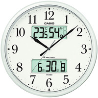 CASIO（カシオ）掛け時計 [電波 ステップ ライト 温湿度 カレンダー 温 