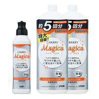 CHARMY Magica（チャーミーマジカ） スプラッシュオレンジ 本体（230ml）+詰め替え2個（1L） 1セット 食器用洗剤 ライオン