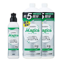 CHARMY Magica（チャーミーマジカ） ハーバルグリーン 本体（230ml）+詰め替え2個（1L） 1セット 食器用洗剤 ライオン