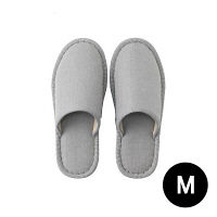 【アウトレット】無印良品 綿落ちワタ入りバスケットクッションスリッパ・Ｍ／グレー 4549337133983 1足 良品計画