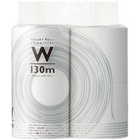 【アウトレット】トイレットペーパー　再生紙　ダブル　130m　芯なし　オリジナルトイレットロールロングタイプ　1パック（4個入）　アスクル オリジナル